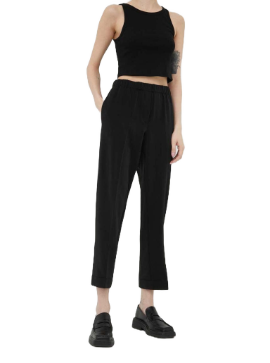 Hlače Samsoe Samsoe High Waist Trousers Crna | F15404308