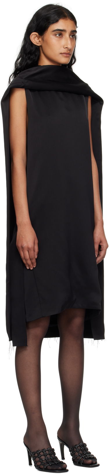 Haljina TOTEME Cocoon Scarf Minidress Crna | 253-WRD0198-FB0382, 1