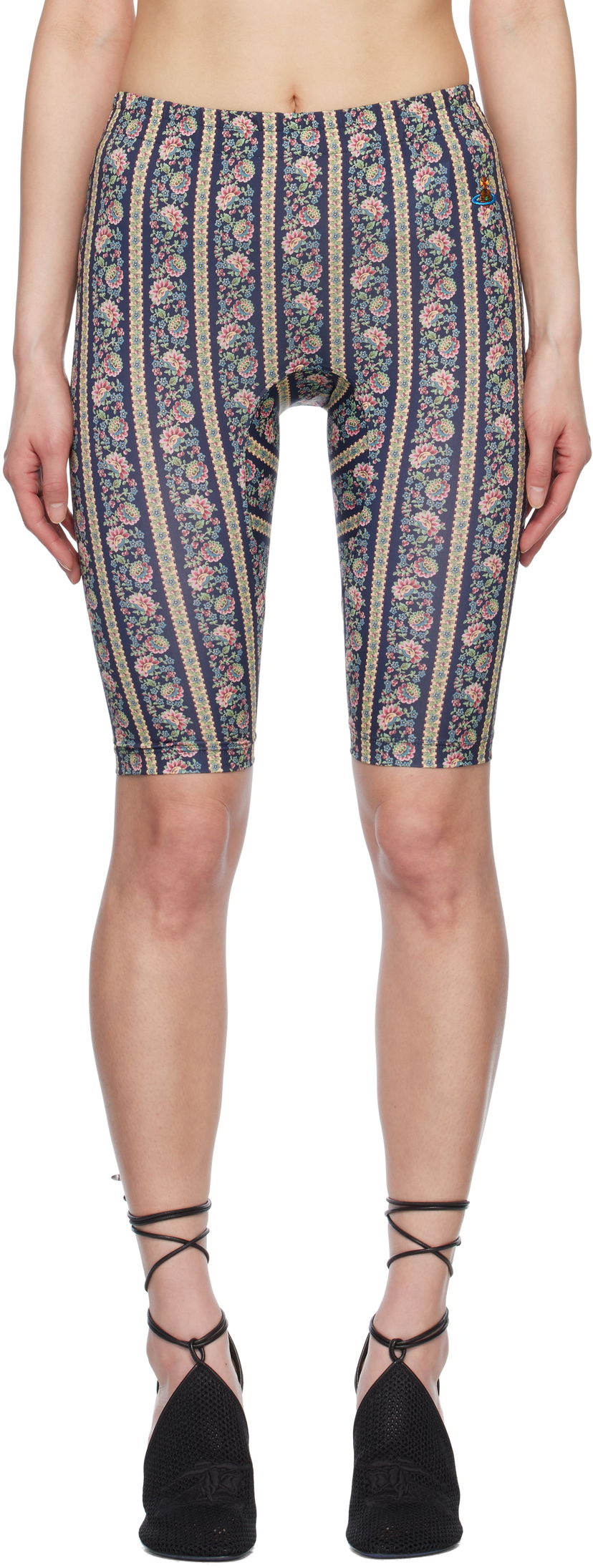 Kratke hlače Vivienne Westwood Vivienne Westwood Floral Print Cycling Shorts Tamnoplava | 3J01000E-J008A-