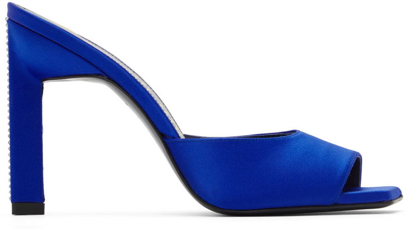 Odjeća The Attico Attico Kaia Satin Heeled Sandals Plava | 227WS228 TV07