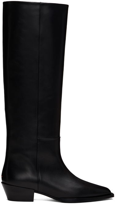 Odjeća Aeyde Aeyde Arla Leather Cowboy Tall Boots Crna | A11-KB-ARUP40CH116-FW24-800-001, 0