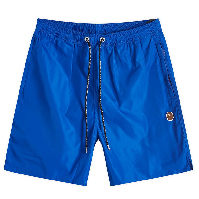 Kratke hlače BAPE A Bathing Ape Ape Head Nylon Beach Short Plava | 001SPK301322M-BLU