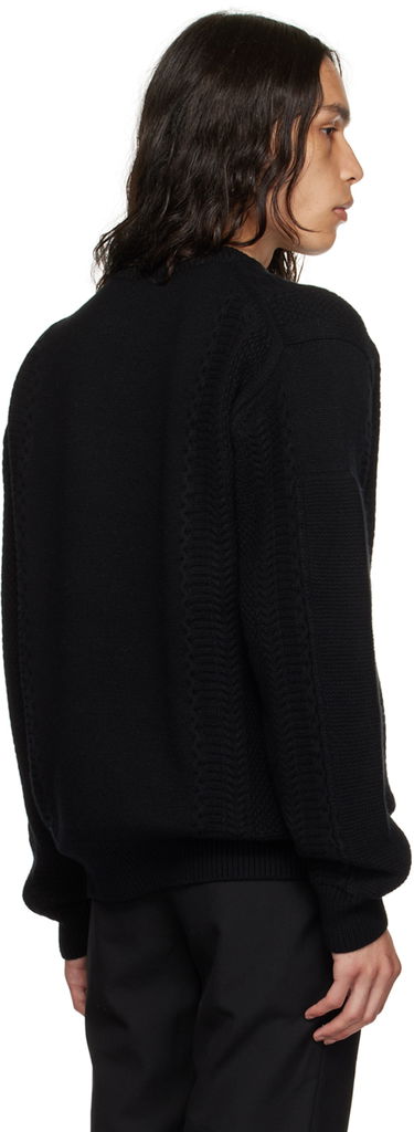Džemper We11done We11done Square Patch Sweater Crna | WD-KT3-23-643-U-BK, 2