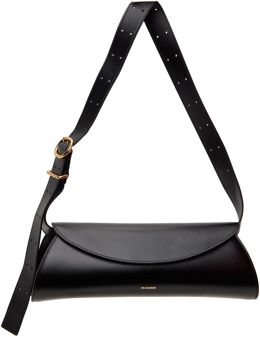 Torba za rame Jil Sander Grande Cannolo Bag Crna | J08WD0051_P4840