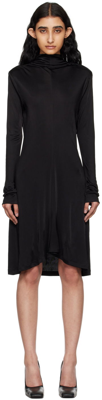 Haljina Helmut Lang Helmut Lang Cowl Neck Midi Dress Crna | O05HW601