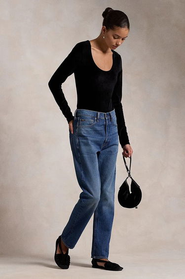 Body Polo by Ralph Lauren Black Velvet Bodysuit Crna | 211947942, 3