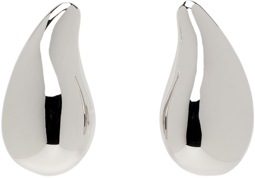 Naušnice Courrèges Metal Drop Earrings Metalik | 224ABO055LA0001
