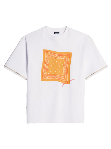 Majica kratkih rukava Jacquemus Le Toalha Banadana Logo Bijela | 235JS140-2305-1EB