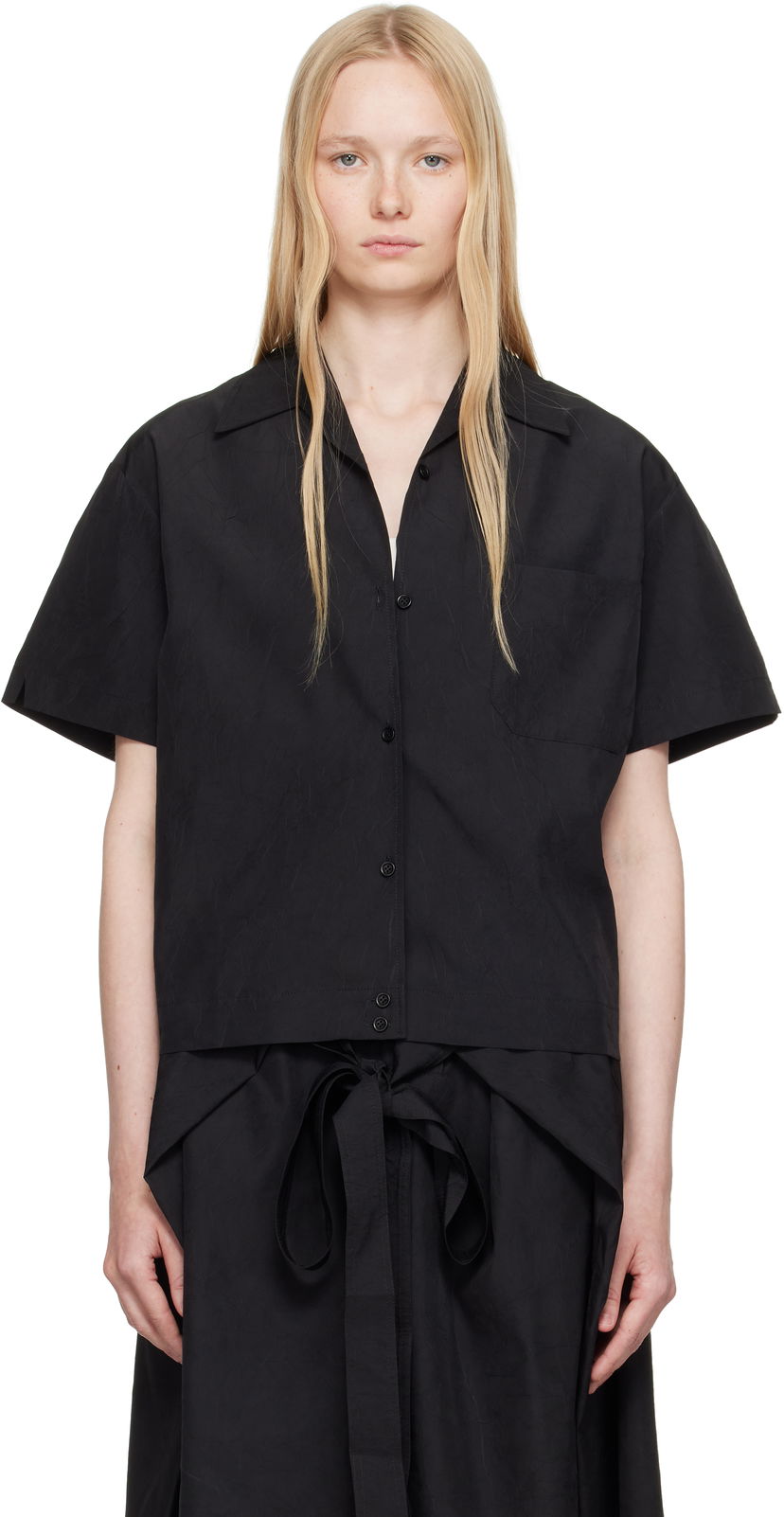 Košulja YMC YMC Wanda Short Sleeve Shirt Crna | Q2YAA