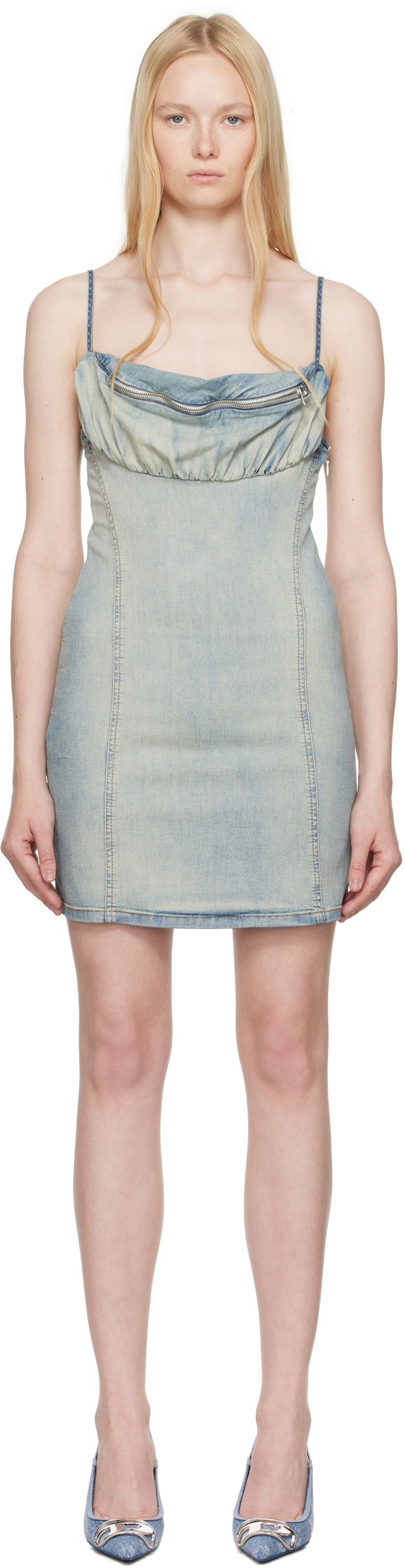 Haljina Diesel Diesel De-Ellit-S Denim Minidress Plava | A16309 0ABDD