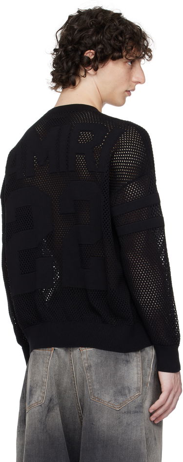 Džemper AMIRI AMIRI '22' Mesh Crewneck Sweater Crna | AMKNCW1040, 2