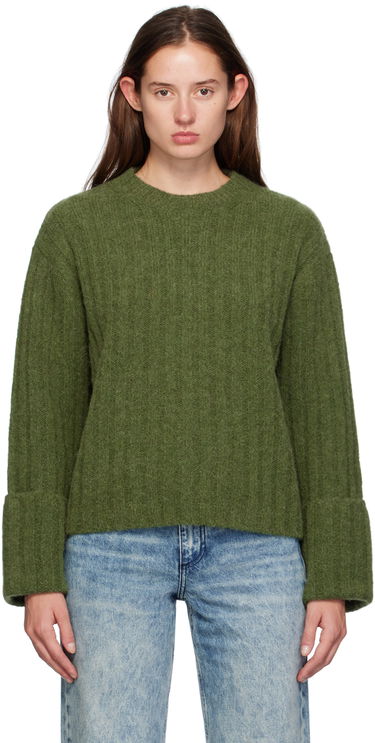 Džemper rag & bone Rag & Bone Stassi Crewneck Sweater Zelena | WAS24F066ON66, 0