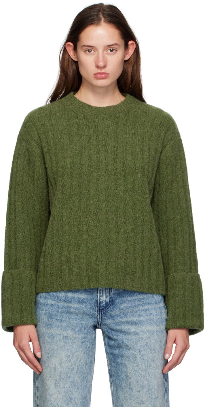 Džemper rag & bone Rag & Bone Stassi Crewneck Sweater Zelena | WAS24F066ON66