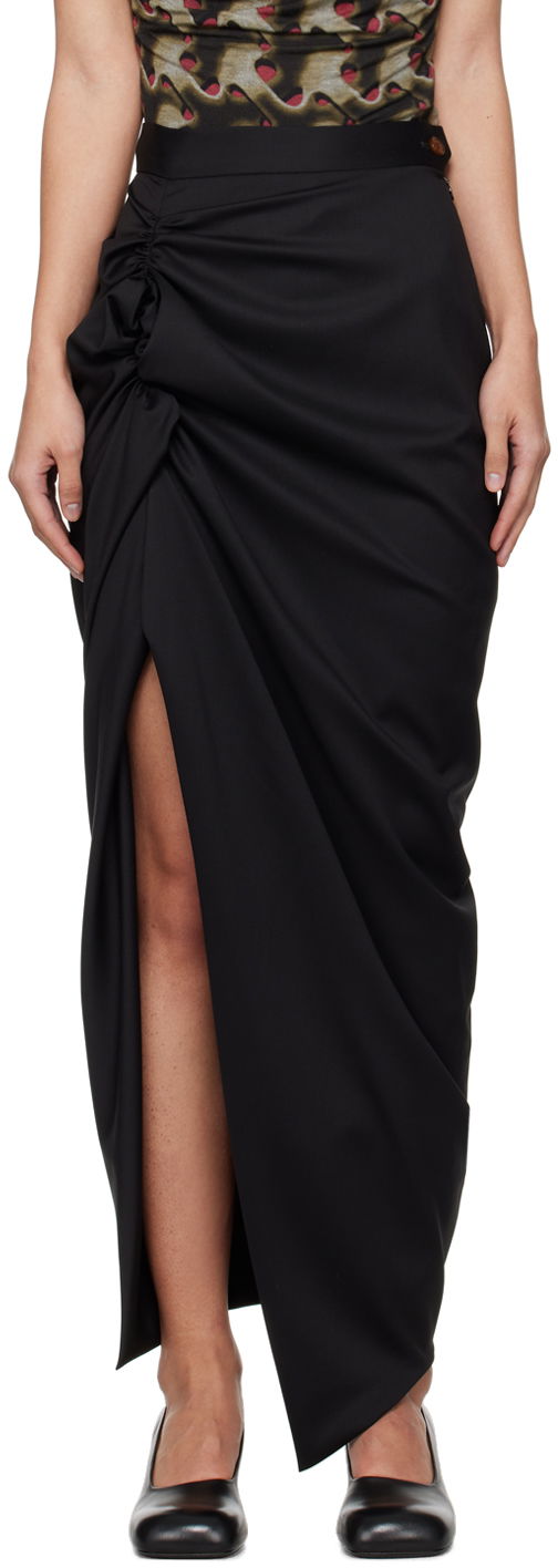 Suknja Vivienne Westwood Panther Maxi Skirt Crna | 1K01001B-W00QN-