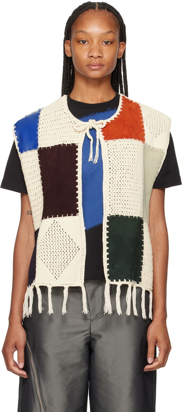 Prsluk ADER ERROR Patchwork Crochet Vest Višebojno | BN01SSKT0201IV