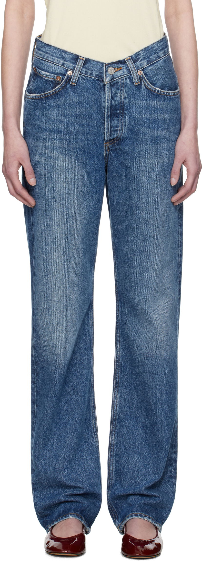 Jeans AGOLDE AGOLDE V-Waist Kelly Jeans Plava | A229-1535
