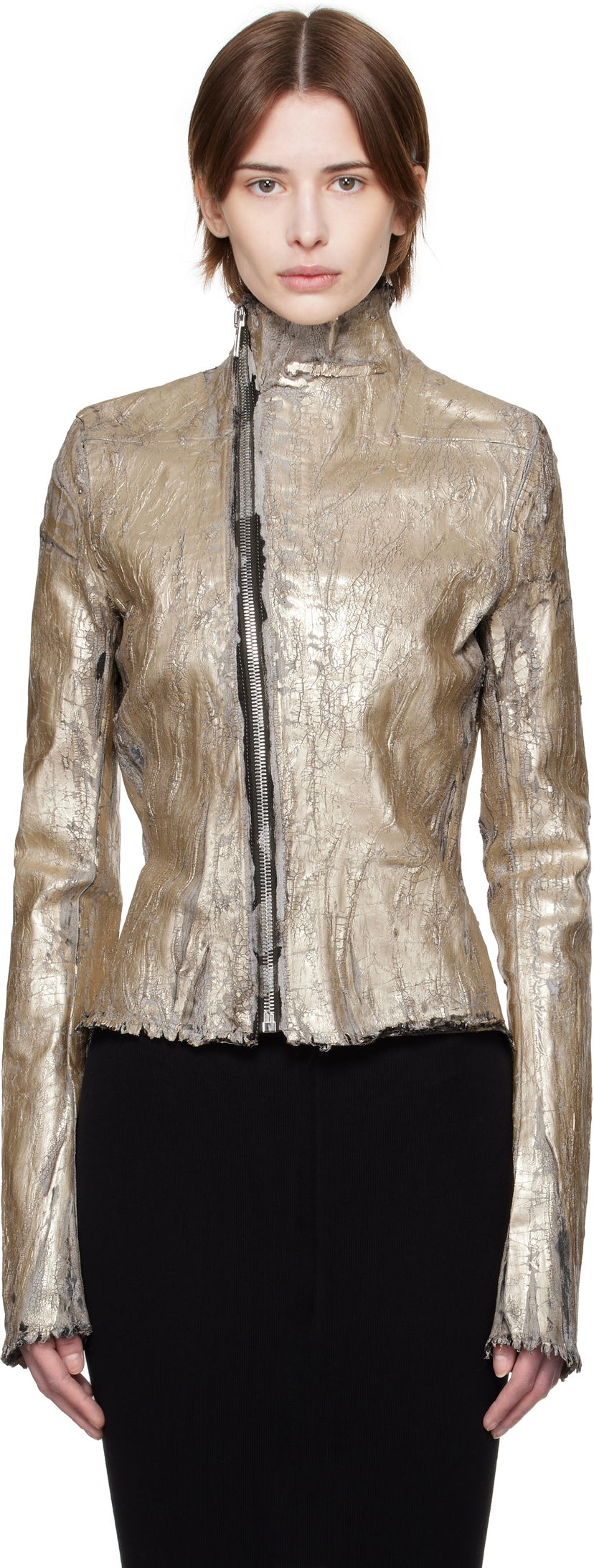 Jakna Rick Owens Rick Owens Hollywood Gary Denim Jacket Metalik | RP01E7701 SGMC