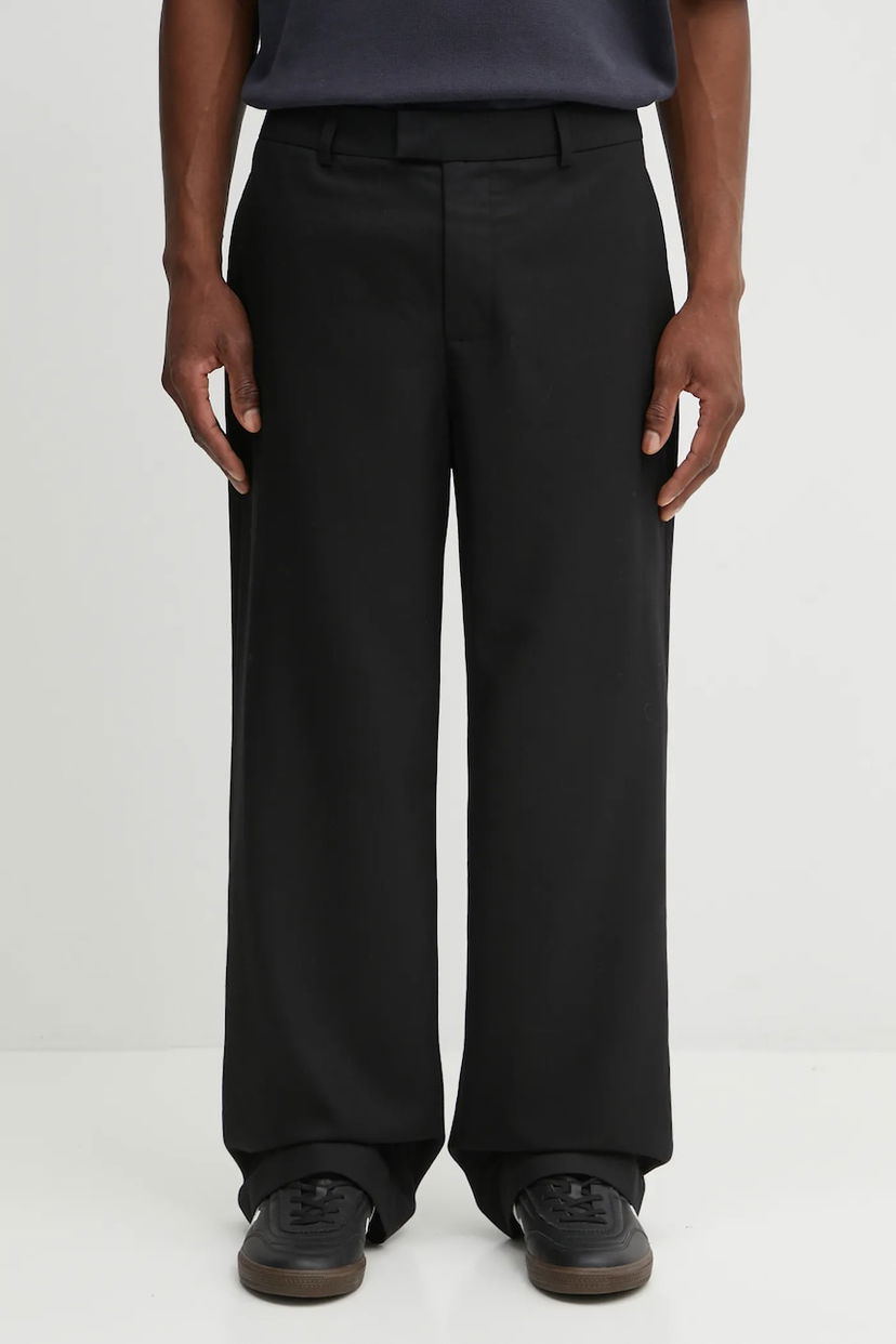 Hlače Represent Clo Represent Wool Straight-Leg Pants Crna | MLM100357