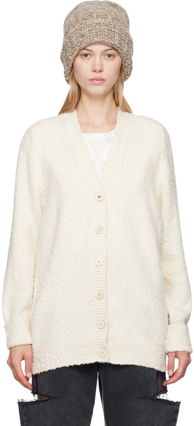 Džemper Maison Margiela Off-White Oversized Piled Cardigan Bijela | SI0GP0002 S17664