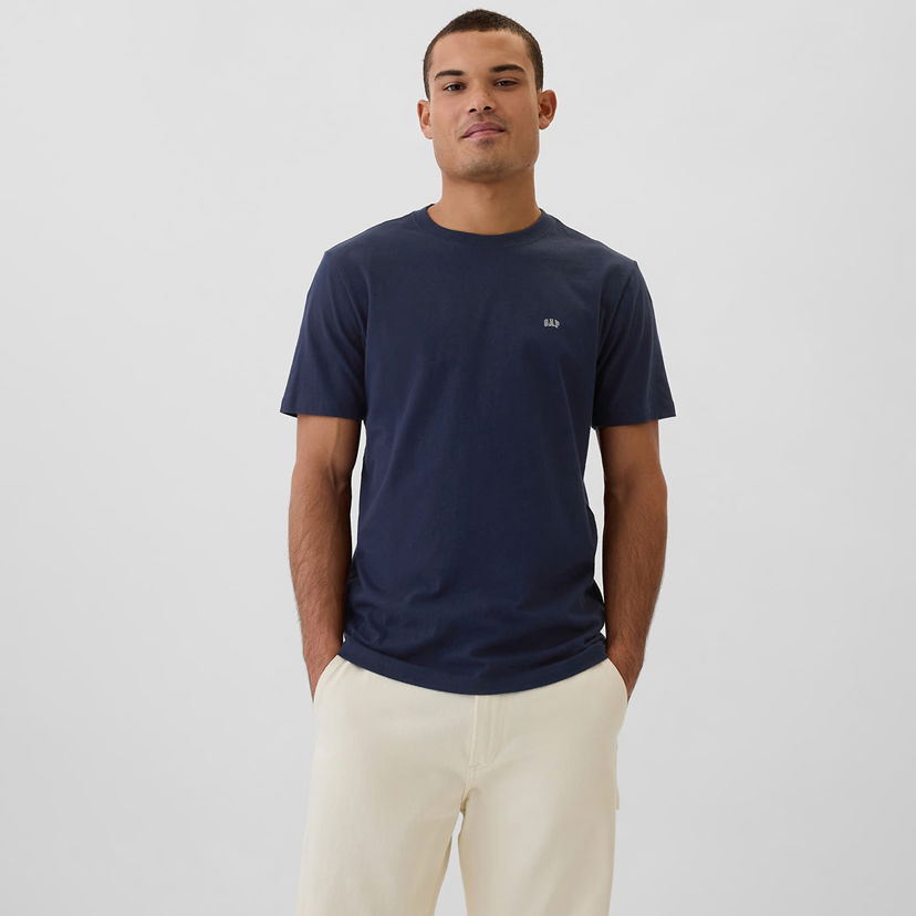 Majica kratkih rukava GAP T-shirt Micro Logo Crew Tapestry Navy S Crna | 502022-03