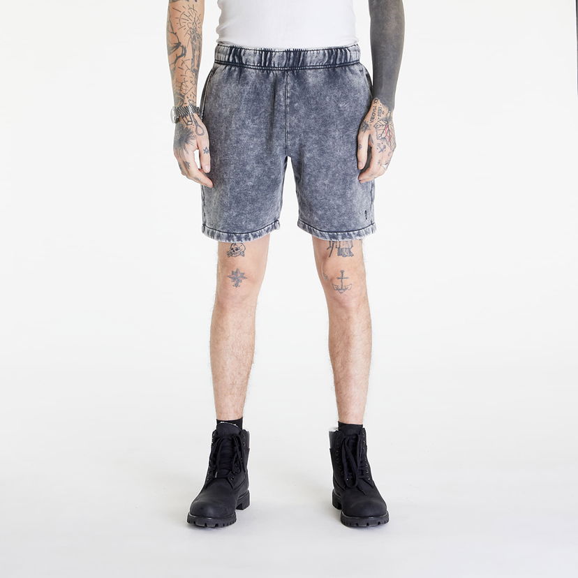 Kratke hlače GUESS Go Acid Fleece UNISEX Short Washed Out Black Mul Plava | M4GD22KBJ31-F9CK