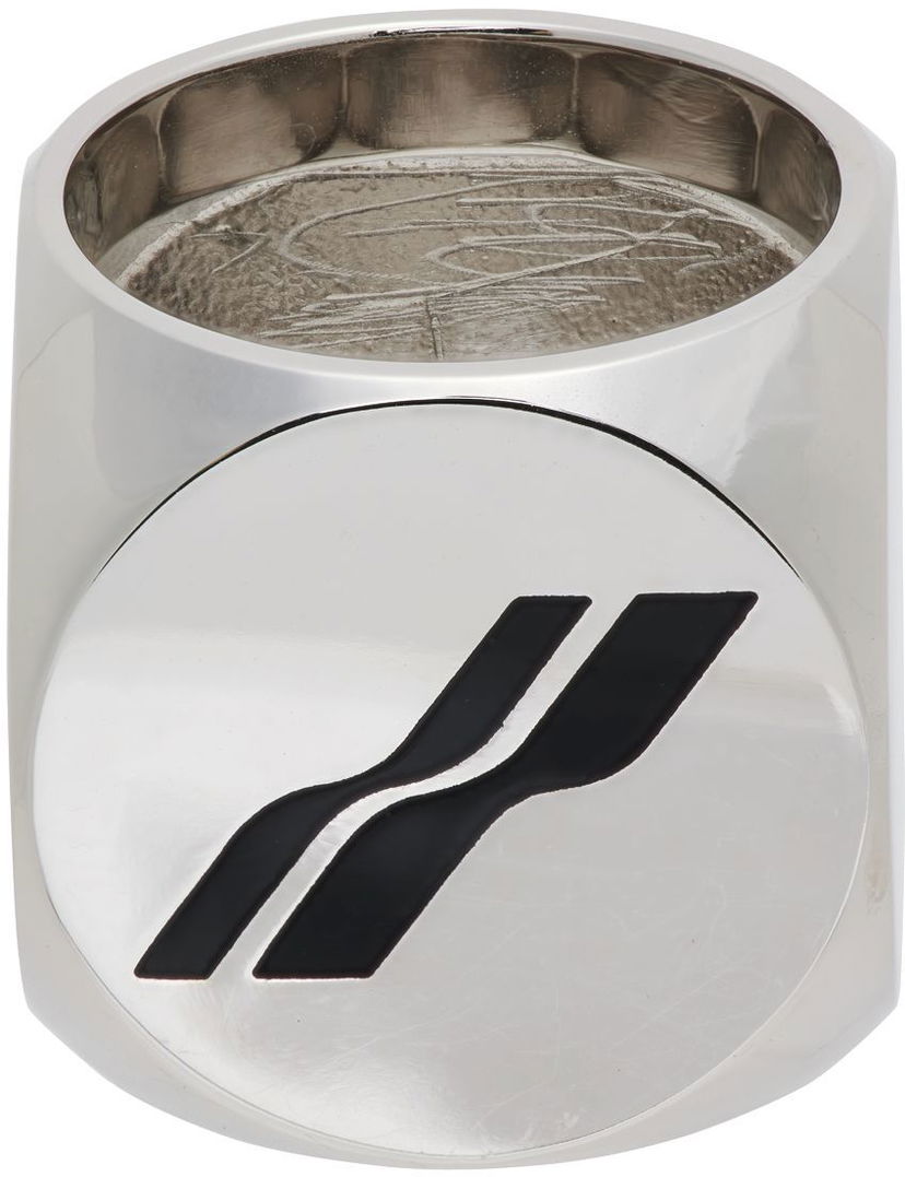 Prsten We11done We11done Logo Dice Ring Metalik | WD-AJ1-22-704-U-BK