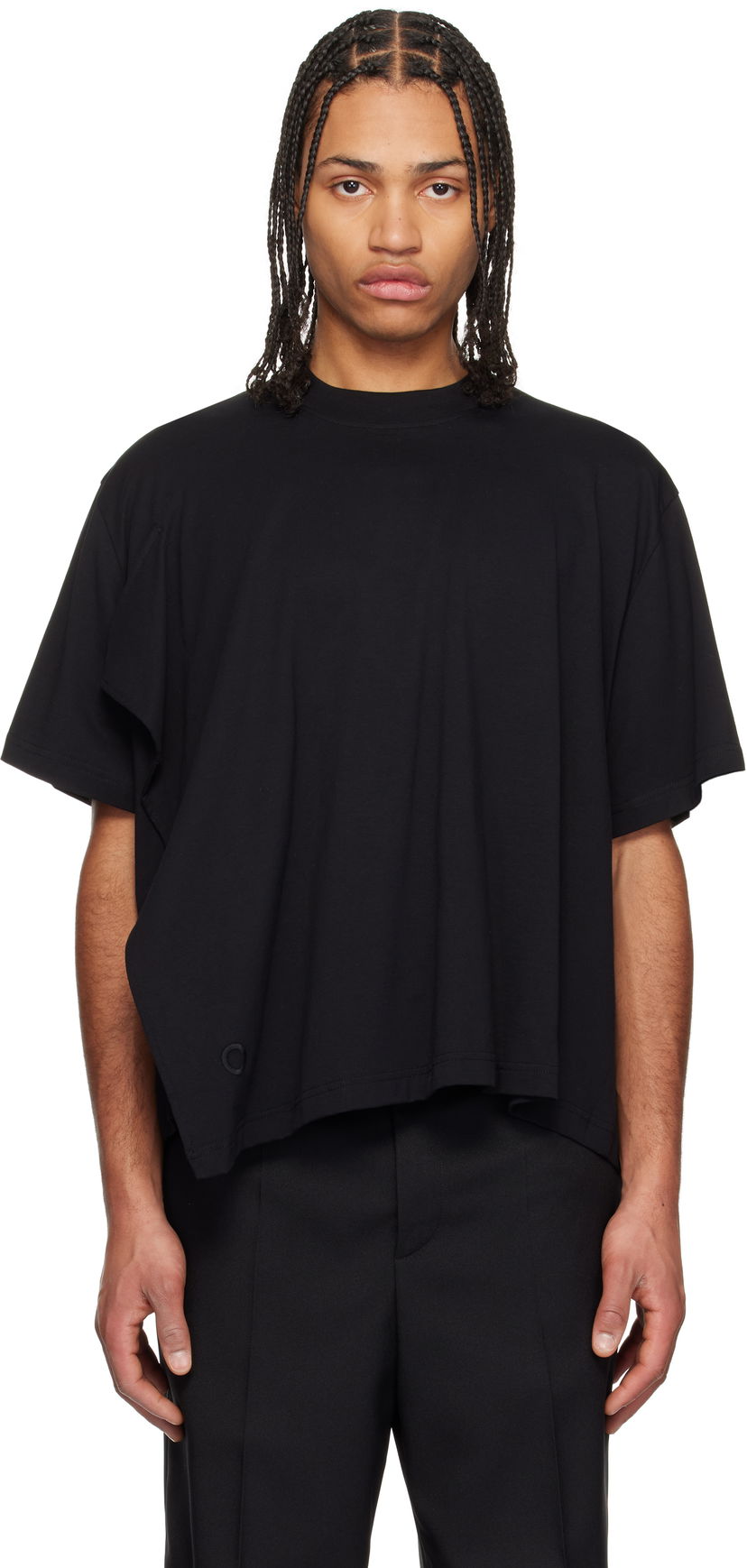 Majica kratkih rukava Craig Green Craig Green Asymmetric T-Shirt Crna | CGSS25CJETSS22