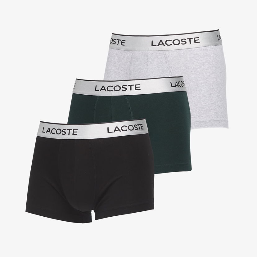 Bokserice Lacoste Trunks Underwear 3-Pack Crna | 5H6428 AI4