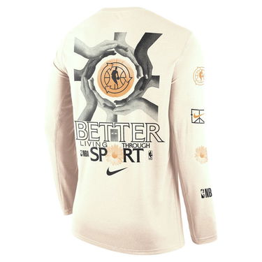 Majica kratkih rukava Nike Team 31 Courtside Long-Sleeve Tee Bež | DN3902-901, 2