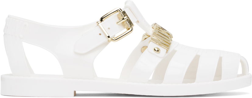 Kupaći kostimi Moschino Moschino Jelly Logo Sandals Bijela | MA16501G1M M20 100