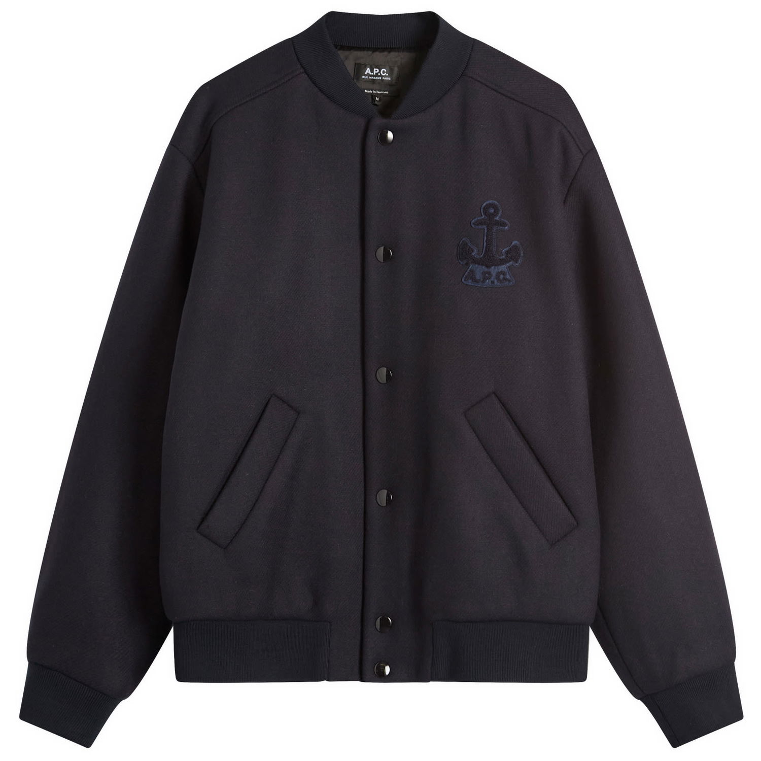 Bomber jakna A.P.C. A.P.C. Micka Varsity Jacket, Size Small Tamnoplava | WVBDE-M32010-IAK, 1