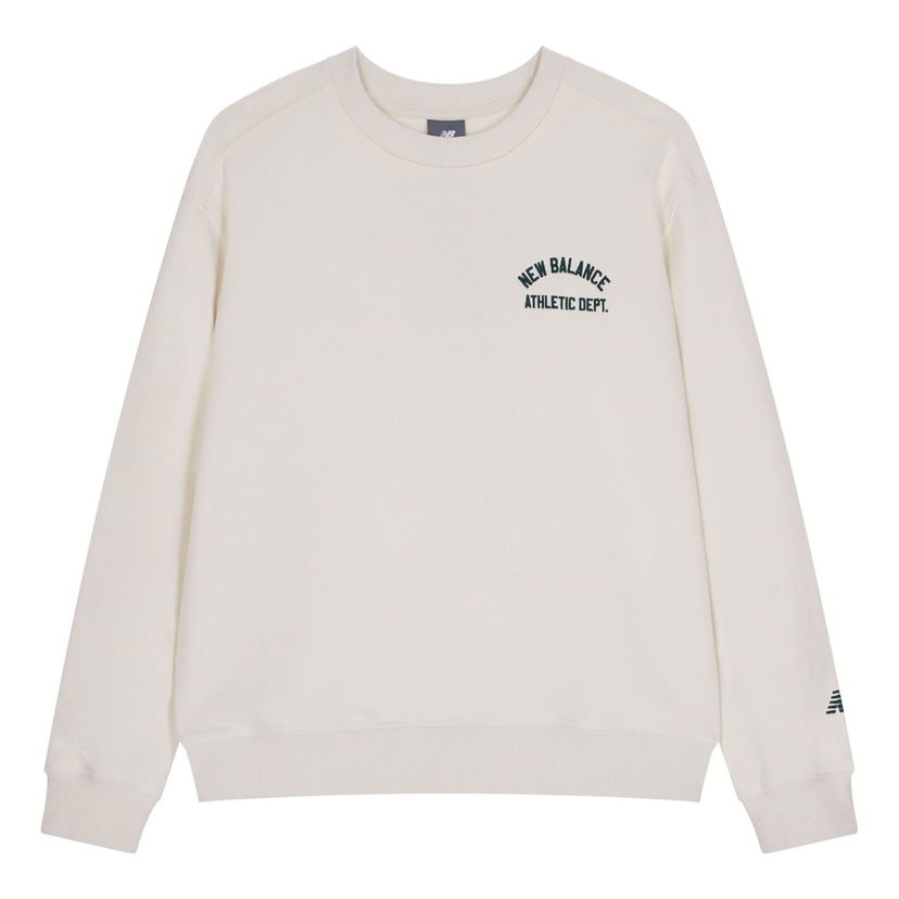 Džemper New Balance Sweatshirt Athletics Bijela | AMT41312-CIC