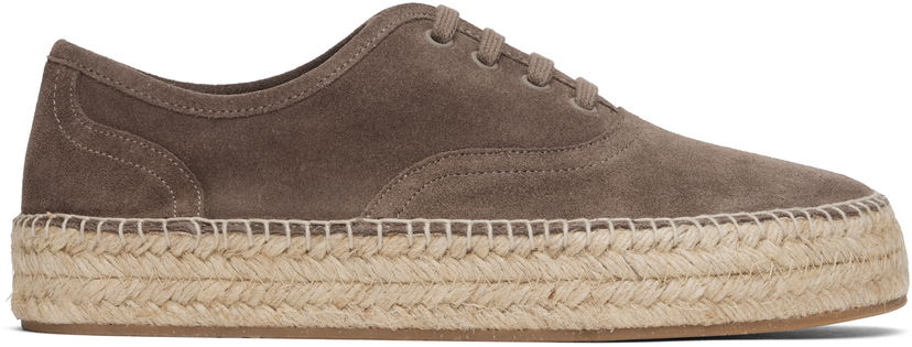 Odjeća JW Anderson JW Anderson Lace-Front Platform Espadrilles Siva | SE0031-LA0240