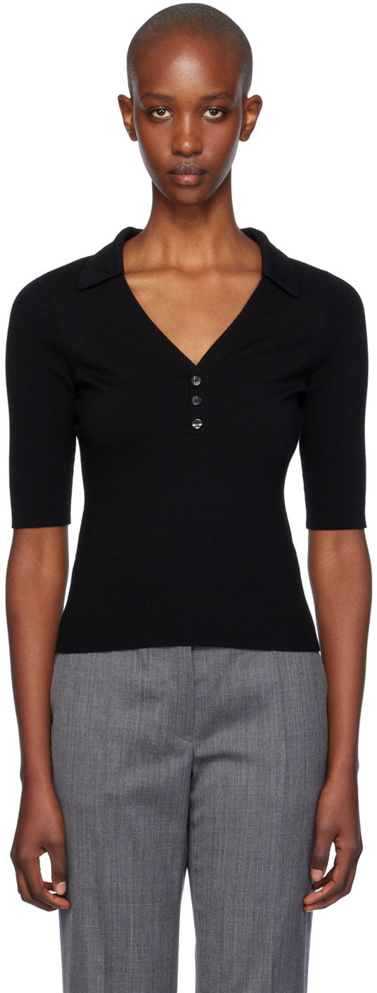 Polo majica BOSS Wool Polo Crna | 50523743