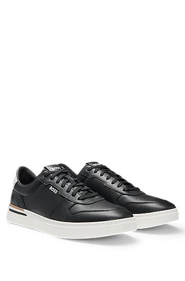 Odjeća i dodaci BOSS BOSS Signature-Stripe Detail Trainers Crna | 50542538