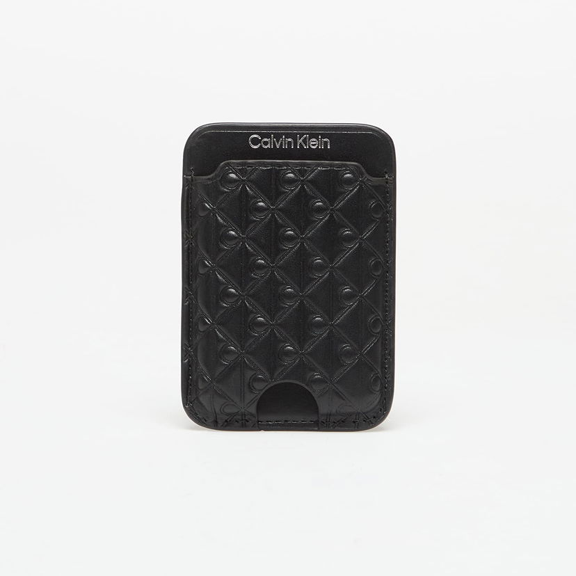 Novčanik CALVIN KLEIN Calvin Klein Aop Leather Magnetic Card Case Crna | LV04F1100G UB1