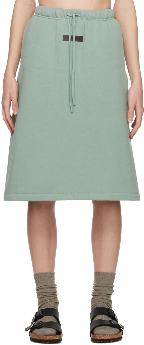 Suknja Fear of God ESSENTIALS Drawstring Midi Skirt Zelena | 160BT225031FW