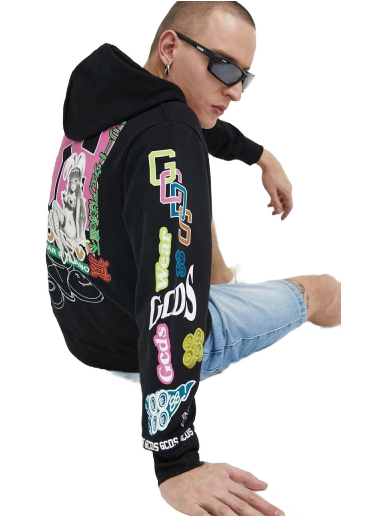Dukserice GCDS Cotton Hoodie Crna | CC94M100154