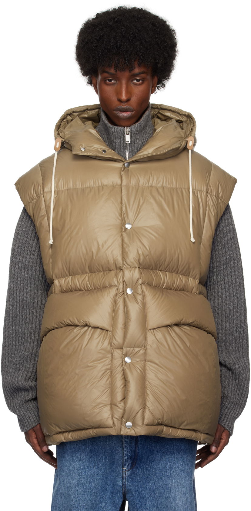 Prsluk Jil Sander Quilted Down Vest Smeđa | J47AF0143_J70007