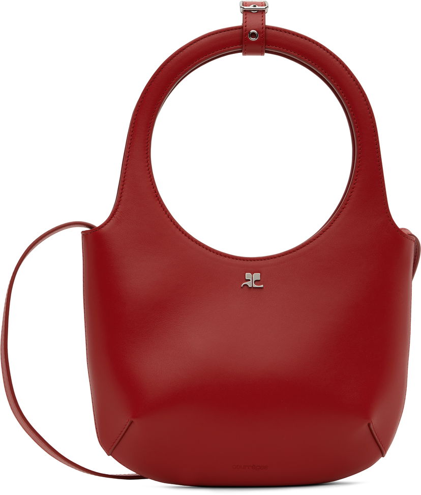 Ručna torbica Courrèges Courrèges Holy Leather Shoulder Bag Crvena | 224GSA102CR0065