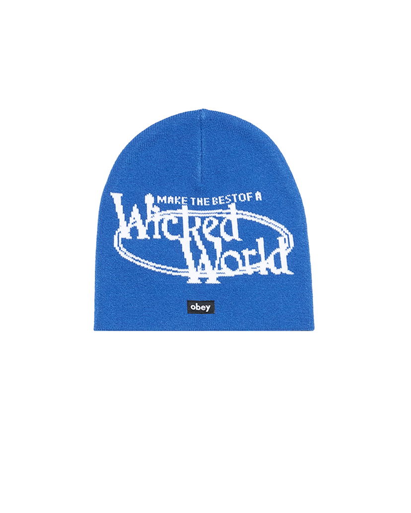 Kapica OBEY Wicked World Beanie Plava | 100030222-OLB