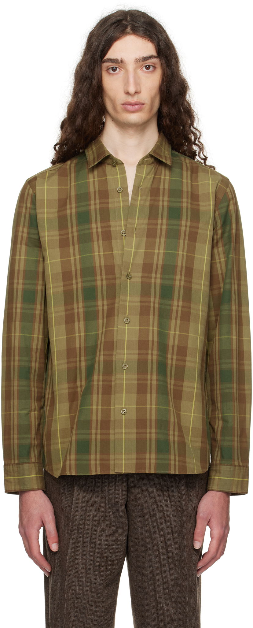 Košulja BOSS Hugo Check Button-Down Shirt Zelena | 50545390