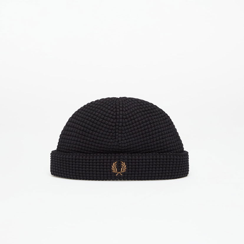 Kapica Fred Perry Fred Perry Waffle Beanie Crna | C1137 102