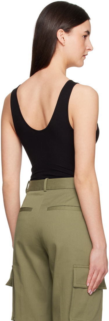 Majica bez rukava Anine Bing ANINE BING Ginny Ribbed Tank Bodysuit Crna | A-08-10672-BLK26, 2