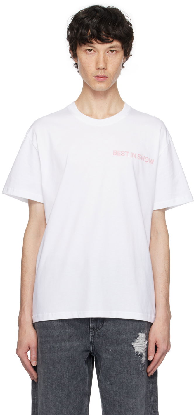 Majica kratkih rukava JW Anderson 'Best in Show' Back Print T-shirt Bijela | JT0252-PG0772