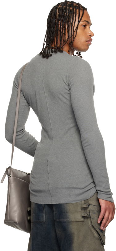 Majica kratkih rukava Rick Owens Rick Owens Concordians Ribbed Long-Sleeve T-Shirt Siva | RU02E1250 RJR, 2