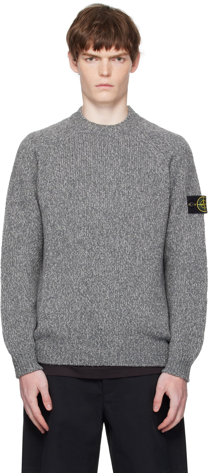 Džemper Stone Island Stone Island Crew Neck Sweater Siva | K2S15 5100050 S00N1