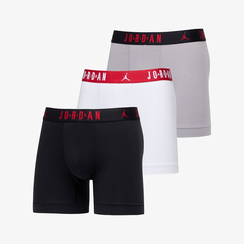 Donje rublje i čarape Jordan Jordan Flight Cotton Core 3-Pack Boxer Brief Black/ White S Višebojno | JM0622-F66