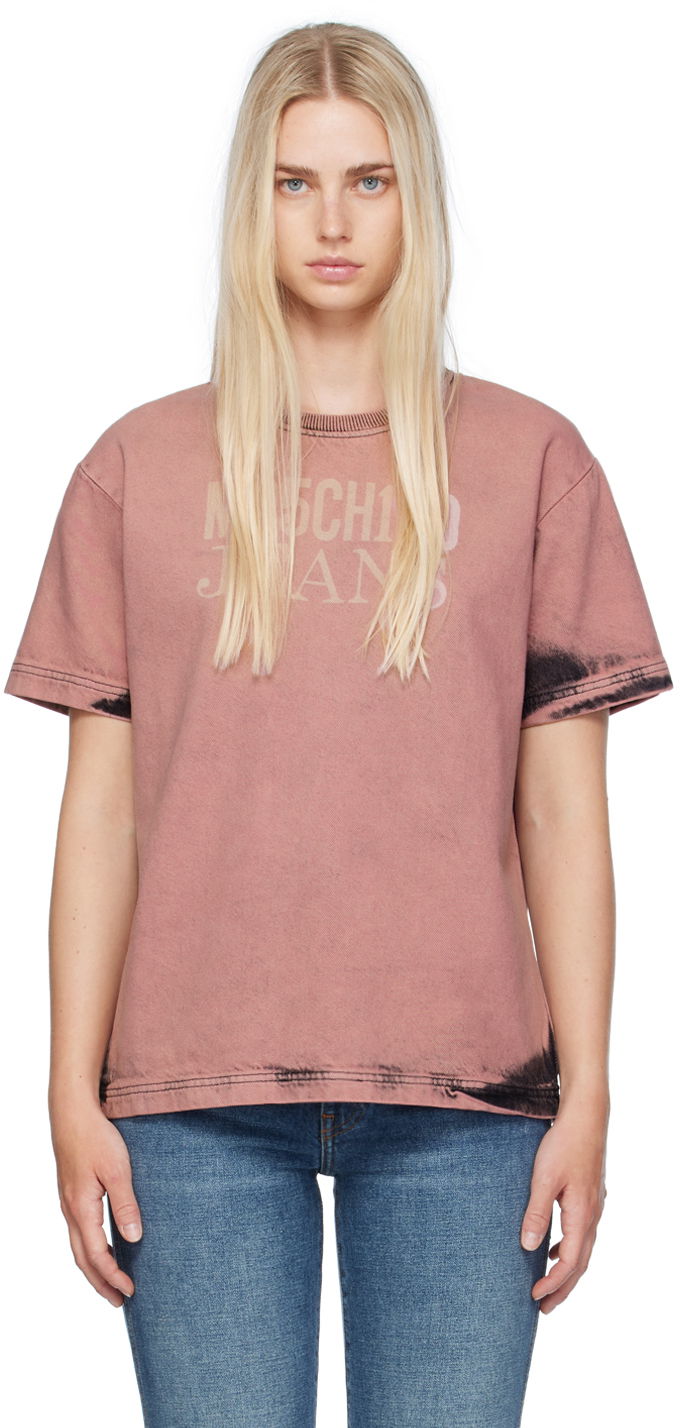 Majica kratkih rukava Moschino Bleached T-Shirt Ružičasta | 242K10212
