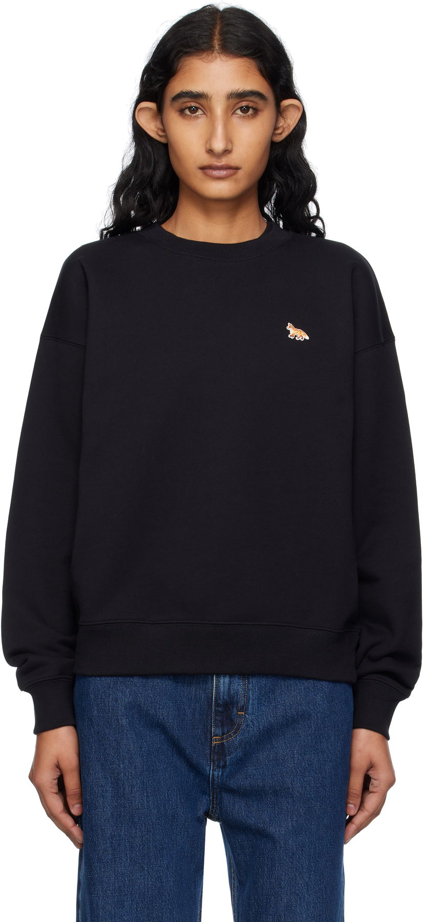 Dukserice MAISON KITSUNÉ Maison Kitsuné 'Baby Fox' Sweatshirt Crna | PW00307KM0341